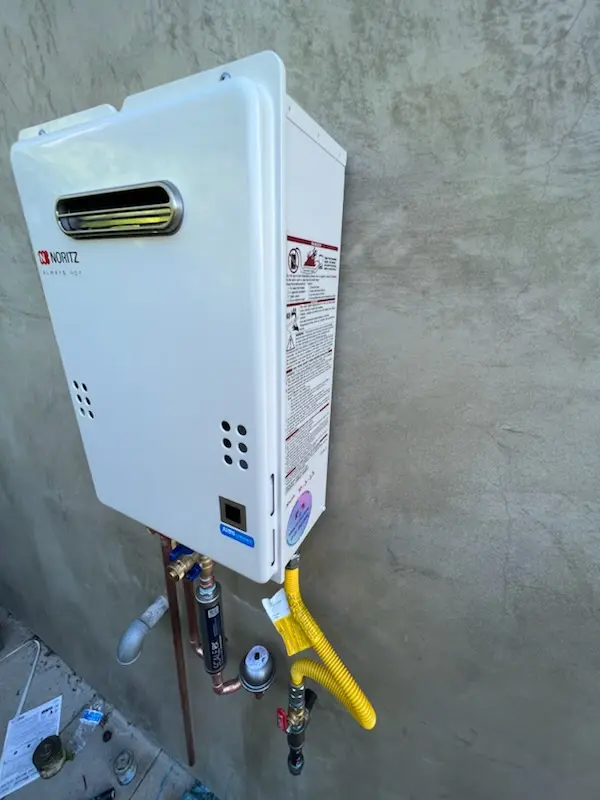 Tankless water heater installation for Wing Pointe homes
